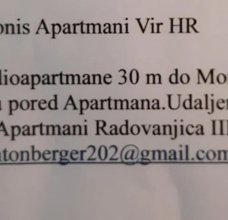 아파트 Tonis Radovanjica 비르
